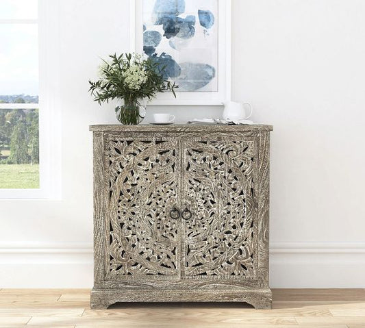 Premium Carved Wooden Cabinet with Ample Storage Space